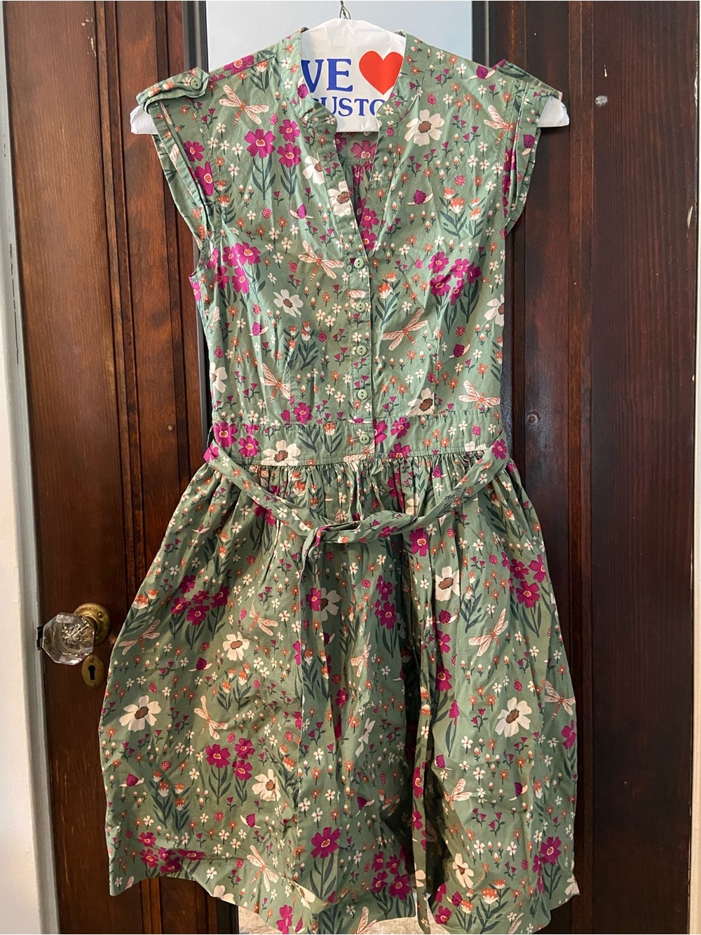 Modcloth x Princess Highway Floral Green Cotton Dress - Vintage-Inspired